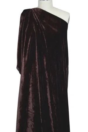 1 1/4  yards of Randi Rahm Silk Velvet - Hot Chocolate