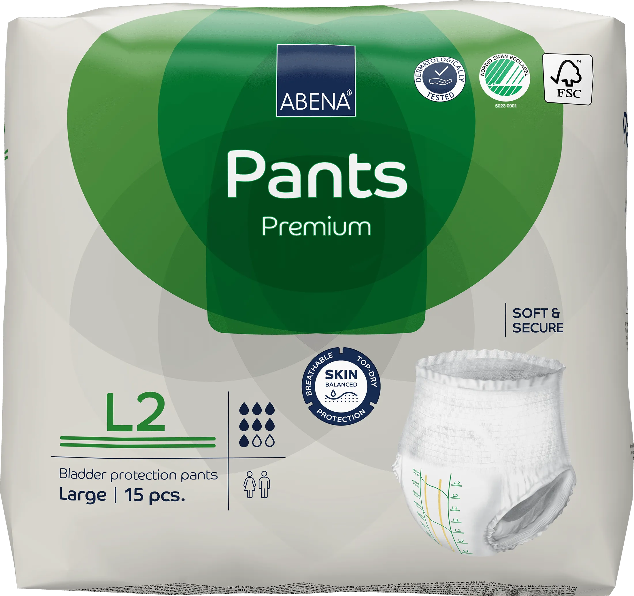 Abena Pants L0, L1, L2, L3 Green