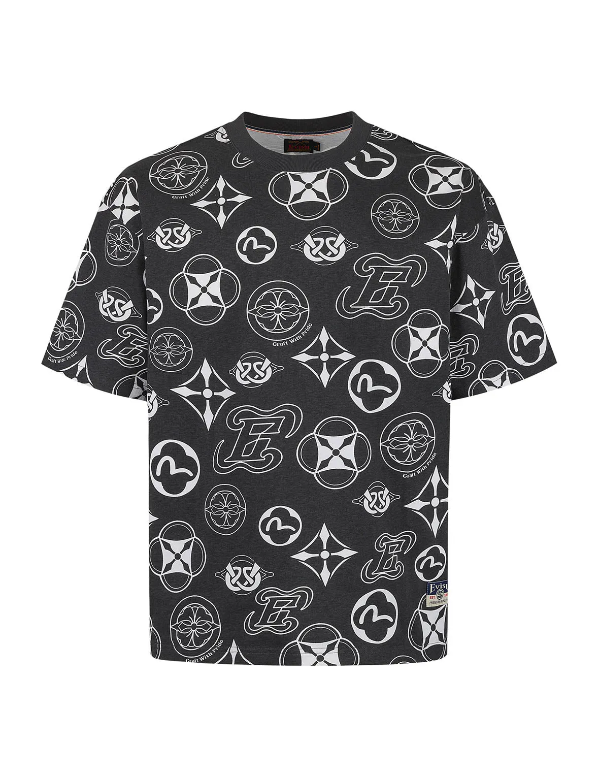 Allover Multi-logo Print Loose Fit T-shirt