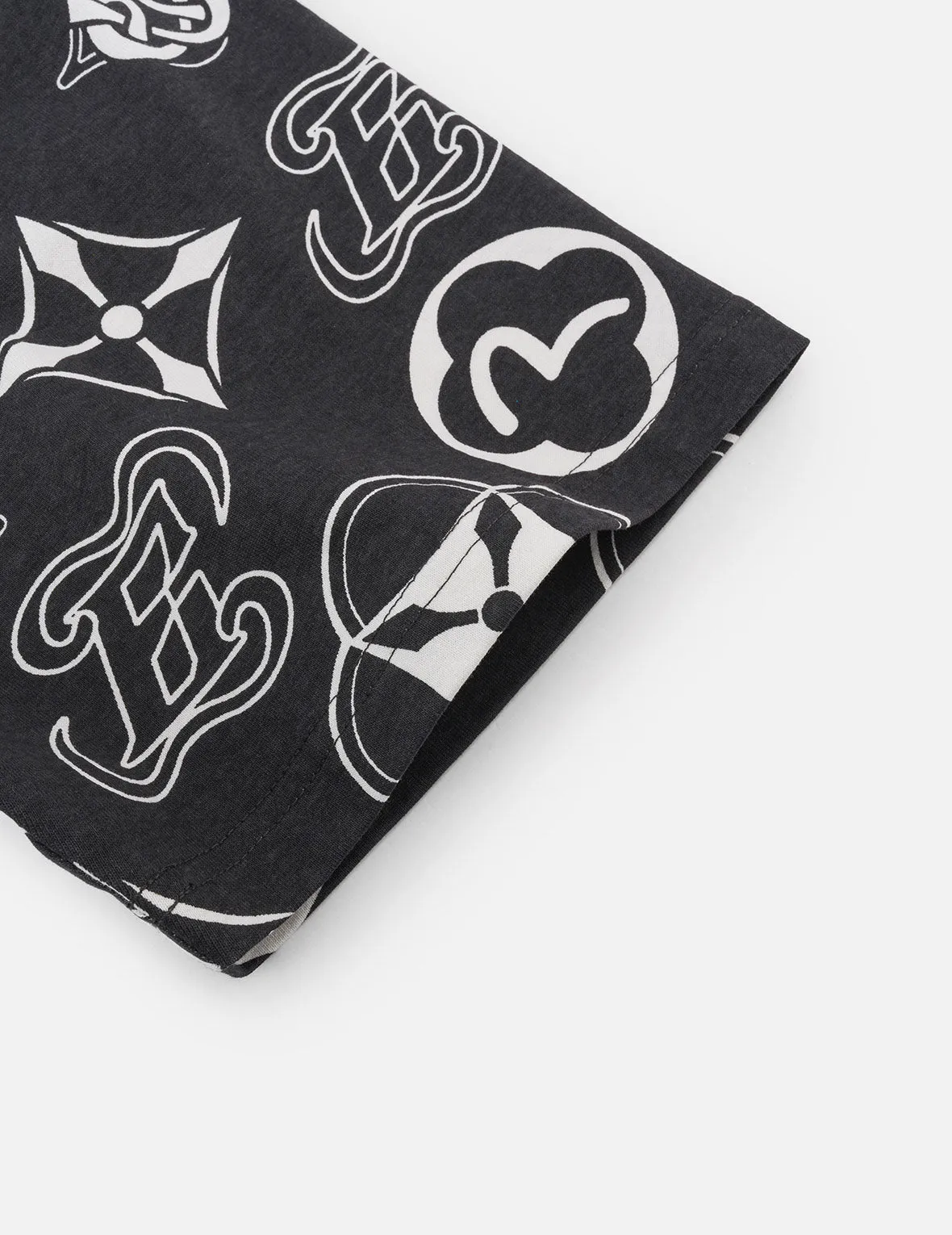 Allover Multi-logo Print Loose Fit T-shirt