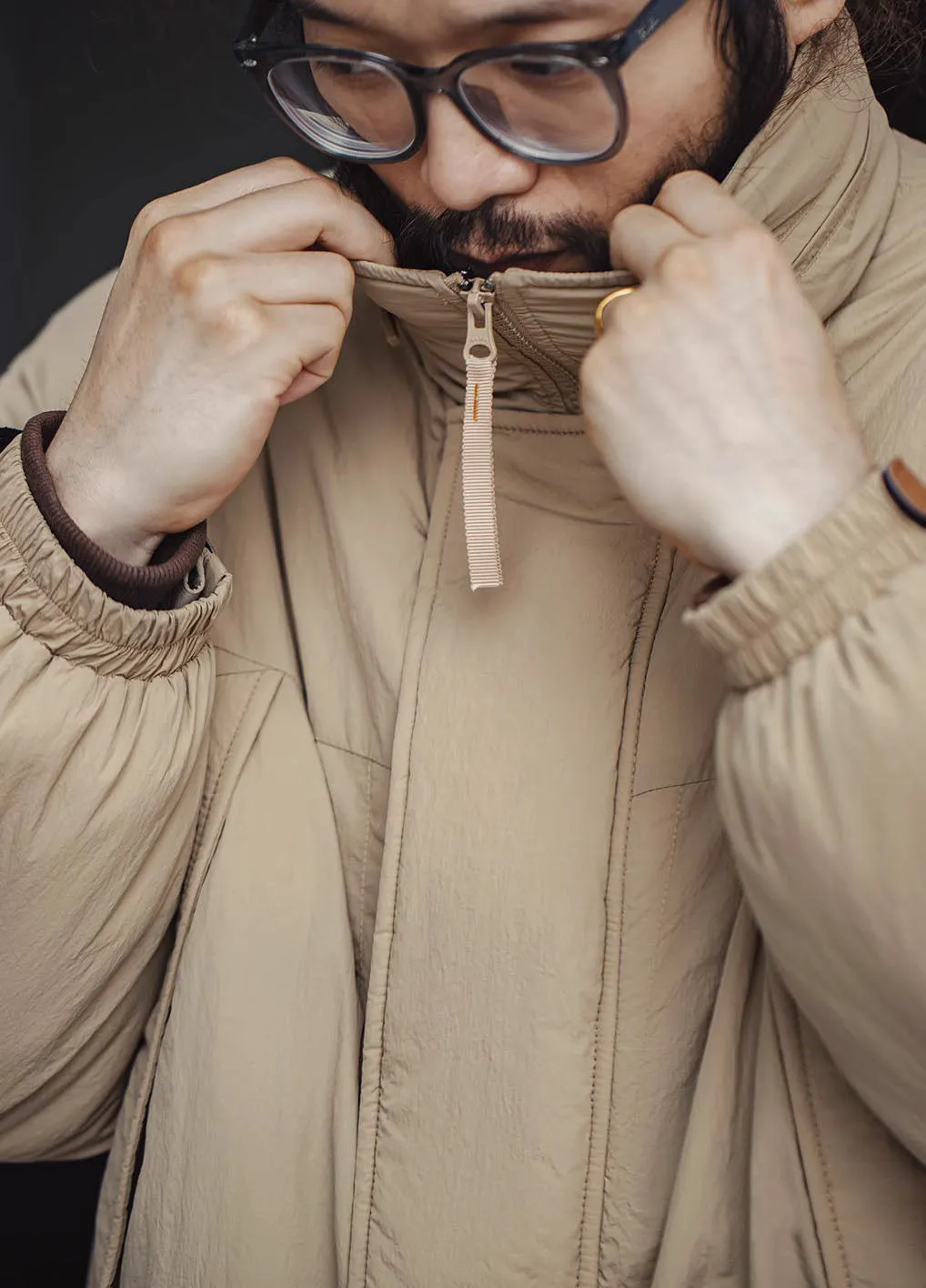 American Retro PCU Cotton Textured Overcoat Thick Men's Jacket