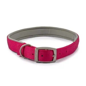 Ancol Viva Nylon Padded Buckle Collar Pink 25mm X55-63cm Sz 8