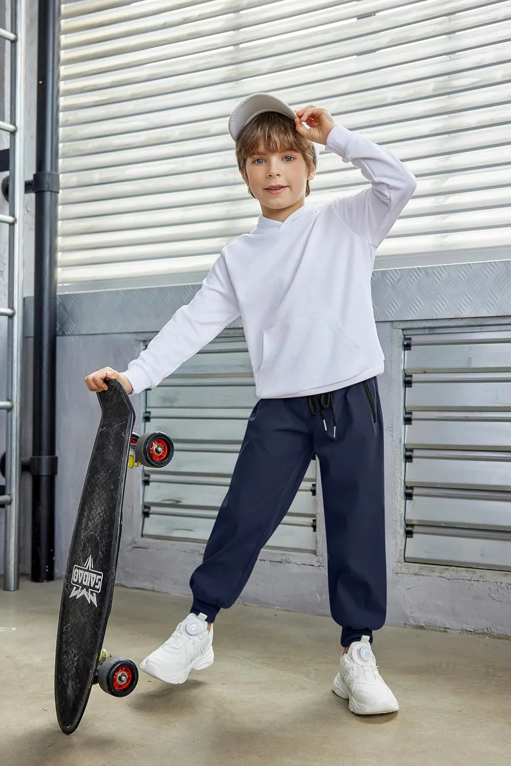Arshiner Boys Casual Pants Kids Elastic Waist Drawstring Jogger Pants