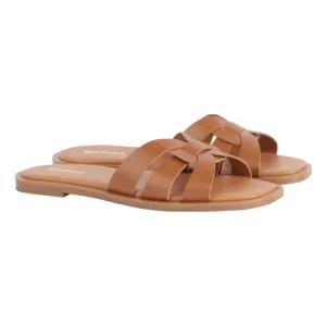Barbour Miranda Ladies Leather Sandal - Cognac
