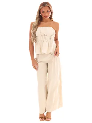 Beautiful Thoughts Linen Two Piece Set