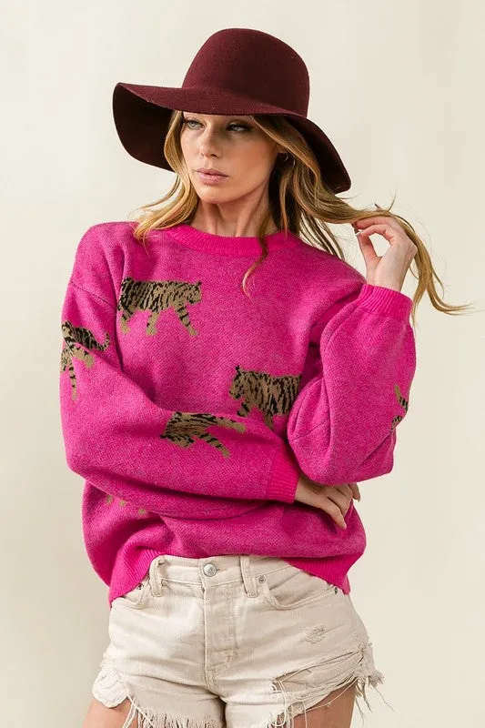 BiBi Tiger Pattern Sweater