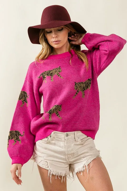 BiBi Tiger Pattern Sweater