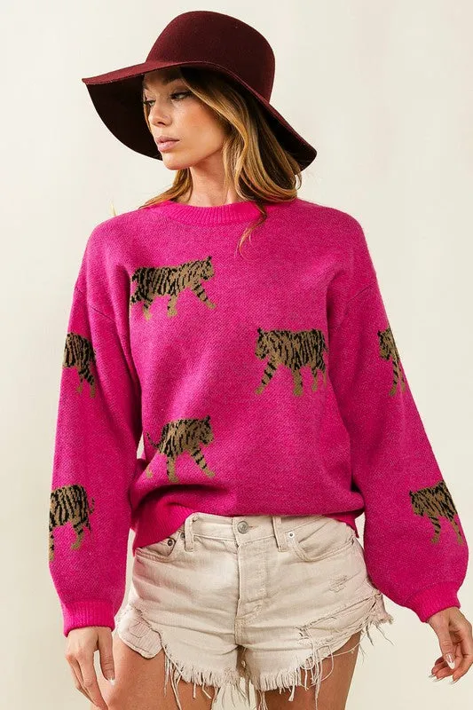 BiBi Tiger Pattern Sweater