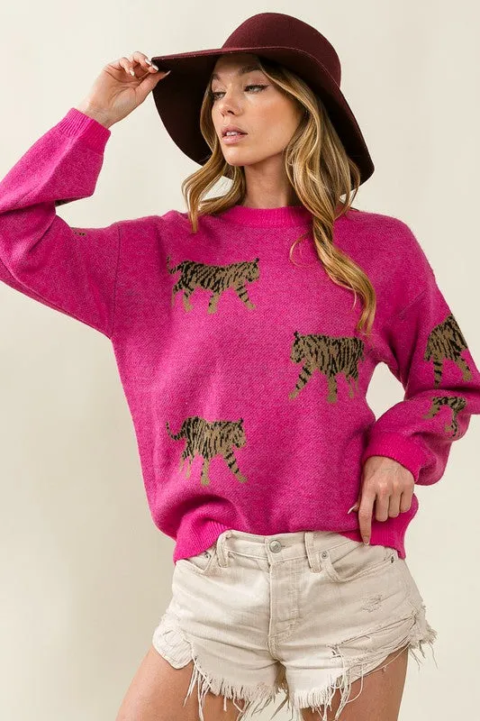 BiBi Tiger Pattern Sweater