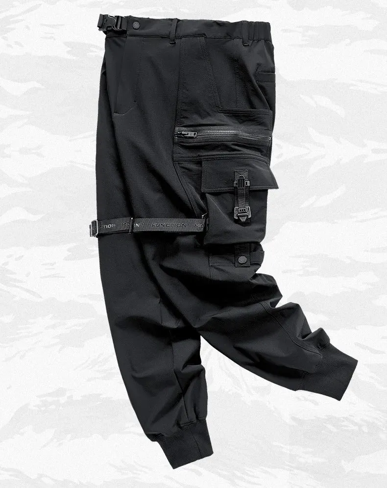 Black Tactical Tech wear Cargo Pants