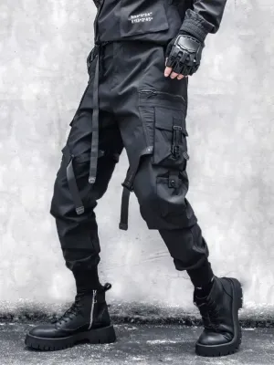 Black Tactical Tech wear Cargo Pants