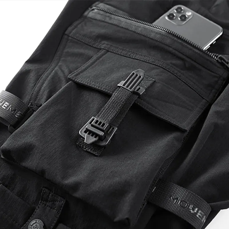 Black Tactical Tech wear Cargo Pants