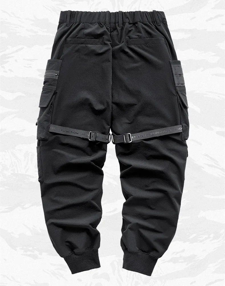 Black Tactical Tech wear Cargo Pants