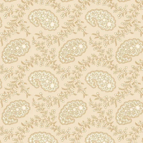 Blank Quilting Small Paisley Studio Beige Cotton Prints