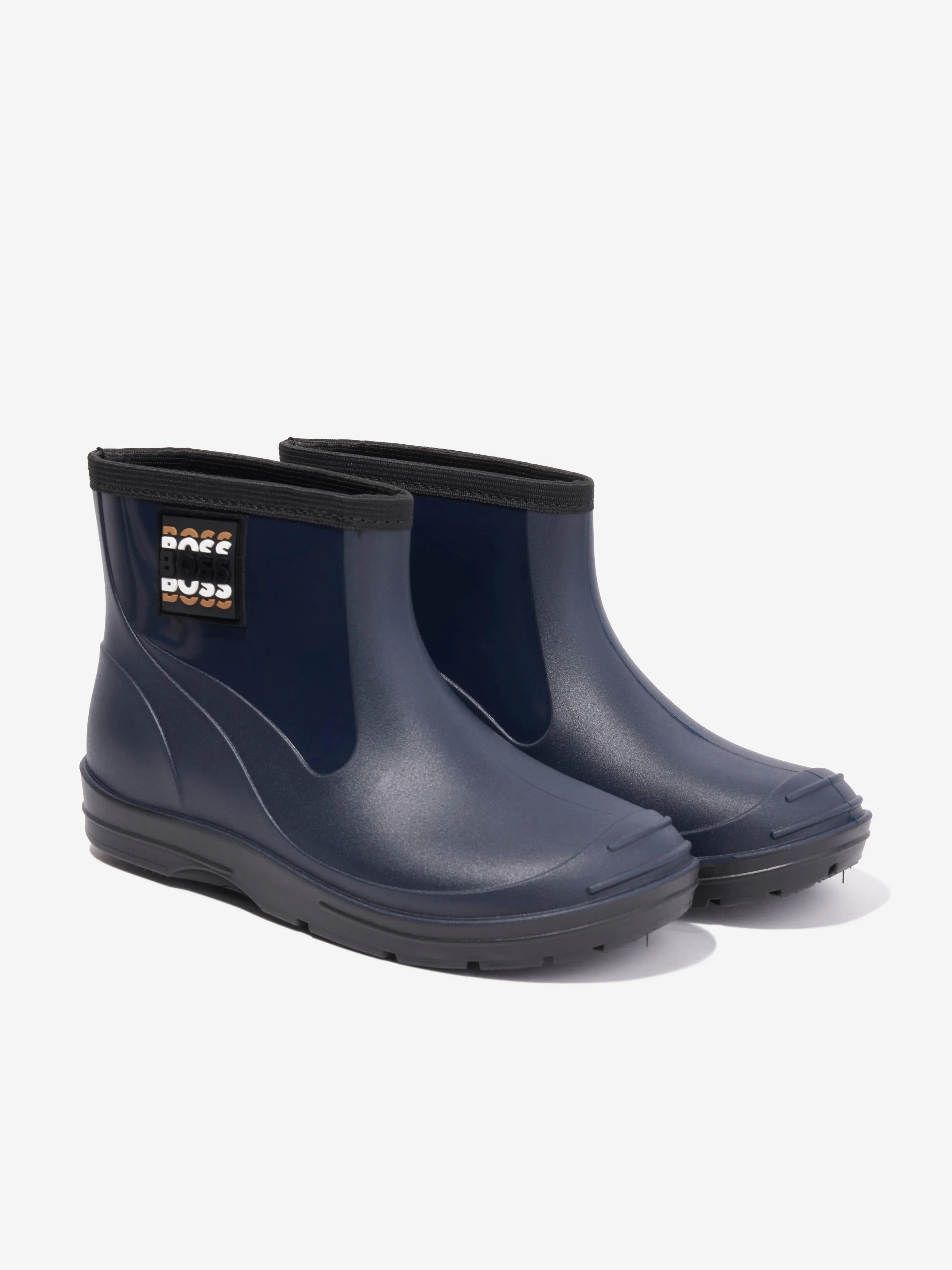 BOSS Boys Logo Wellies in Navy
