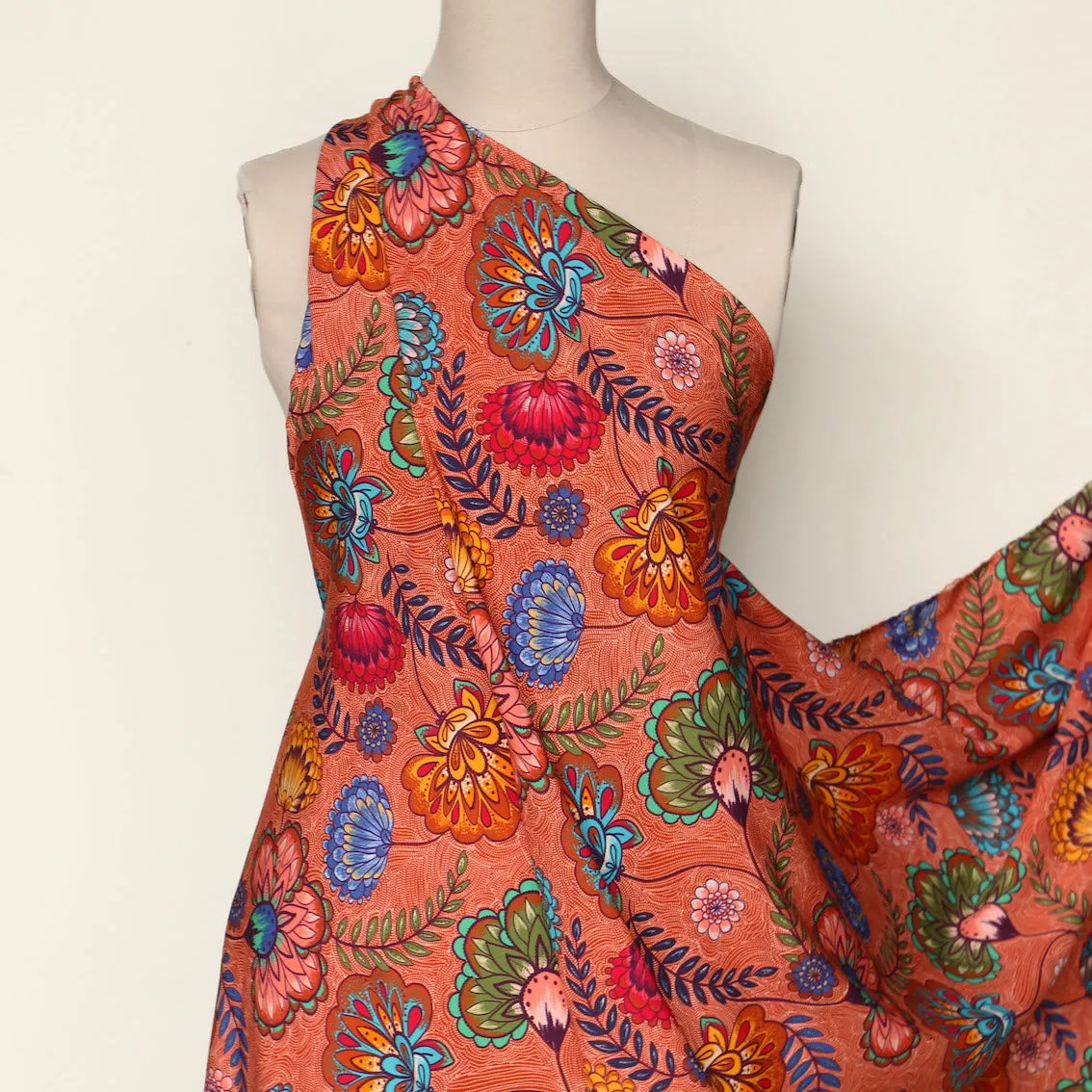 Carmen Rust Viscose Poplin