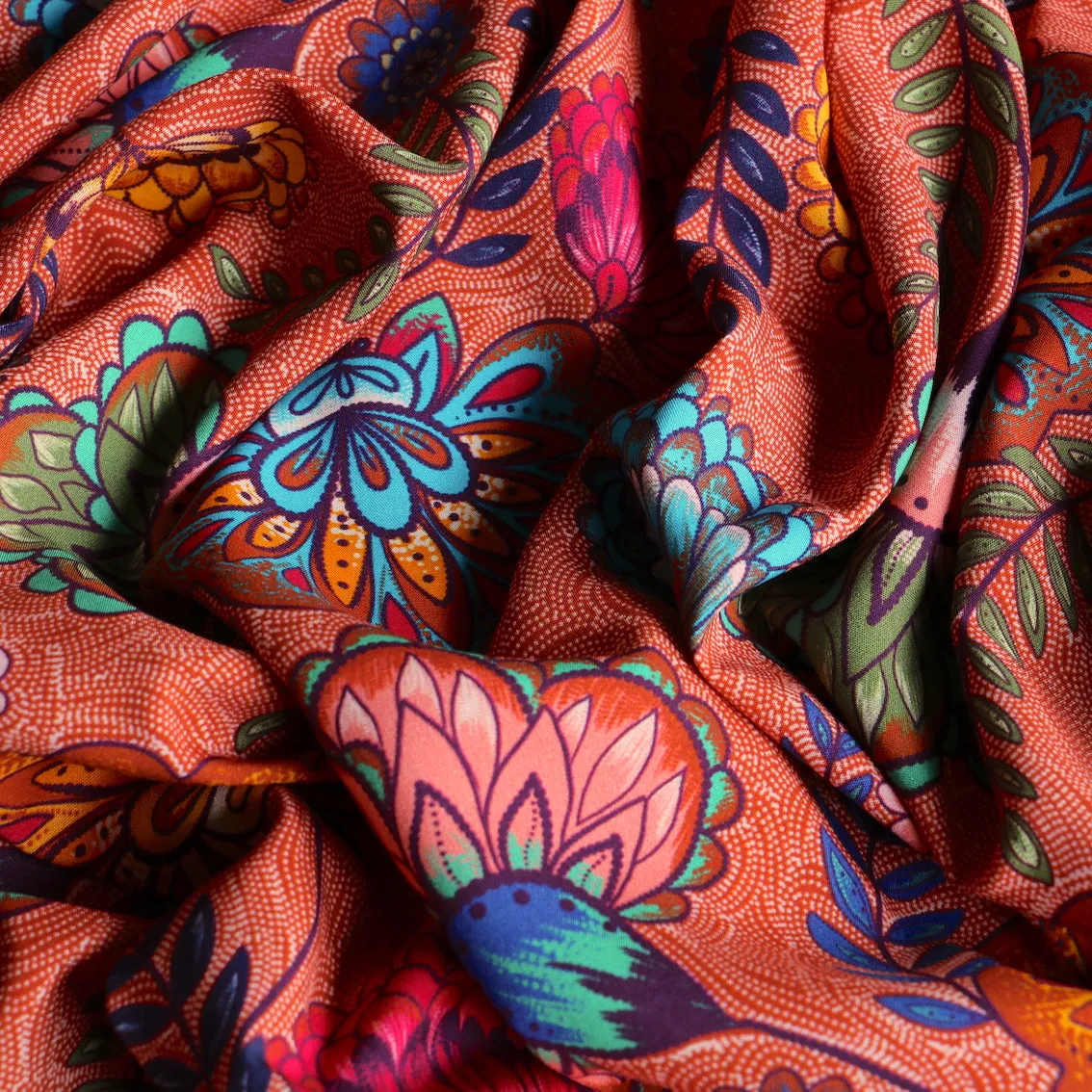 Carmen Rust Viscose Poplin