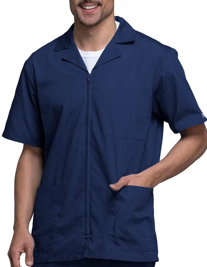 Cherokee 30.5 Inch Men's Three Pocket Zip Front Medical Scrub Jacket