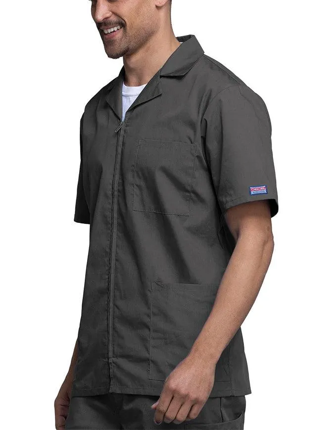 Cherokee 30.5 Inch Men's Three Pocket Zip Front Medical Scrub Jacket