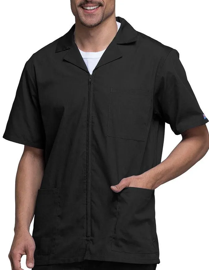 Cherokee 30.5 Inch Men's Three Pocket Zip Front Medical Scrub Jacket