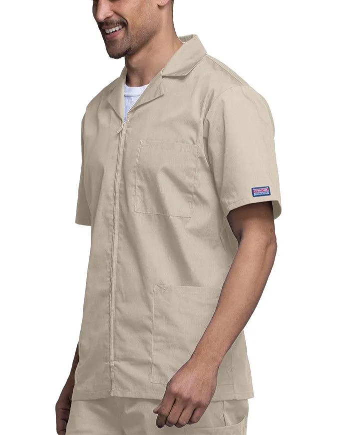 Cherokee 30.5 Inch Men's Three Pocket Zip Front Medical Scrub Jacket