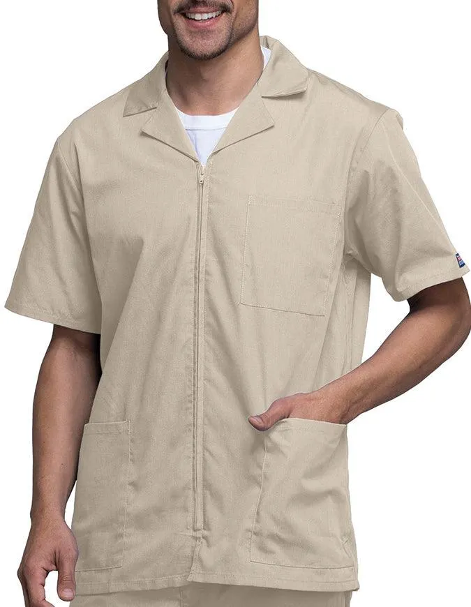 Cherokee 30.5 Inch Men's Three Pocket Zip Front Medical Scrub Jacket