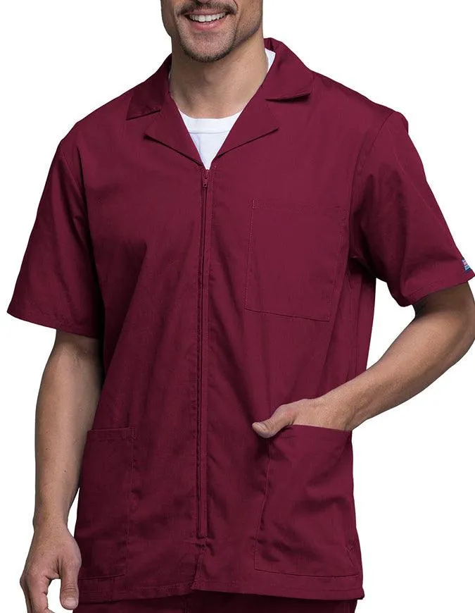 Cherokee 30.5 Inch Men's Three Pocket Zip Front Medical Scrub Jacket