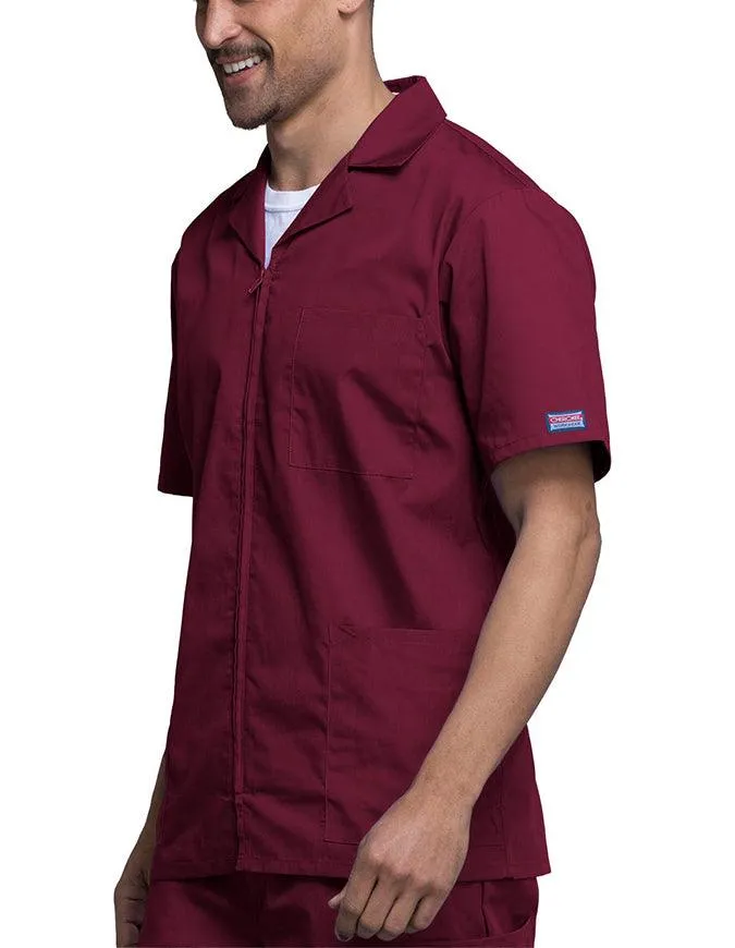 Cherokee 30.5 Inch Men's Three Pocket Zip Front Medical Scrub Jacket