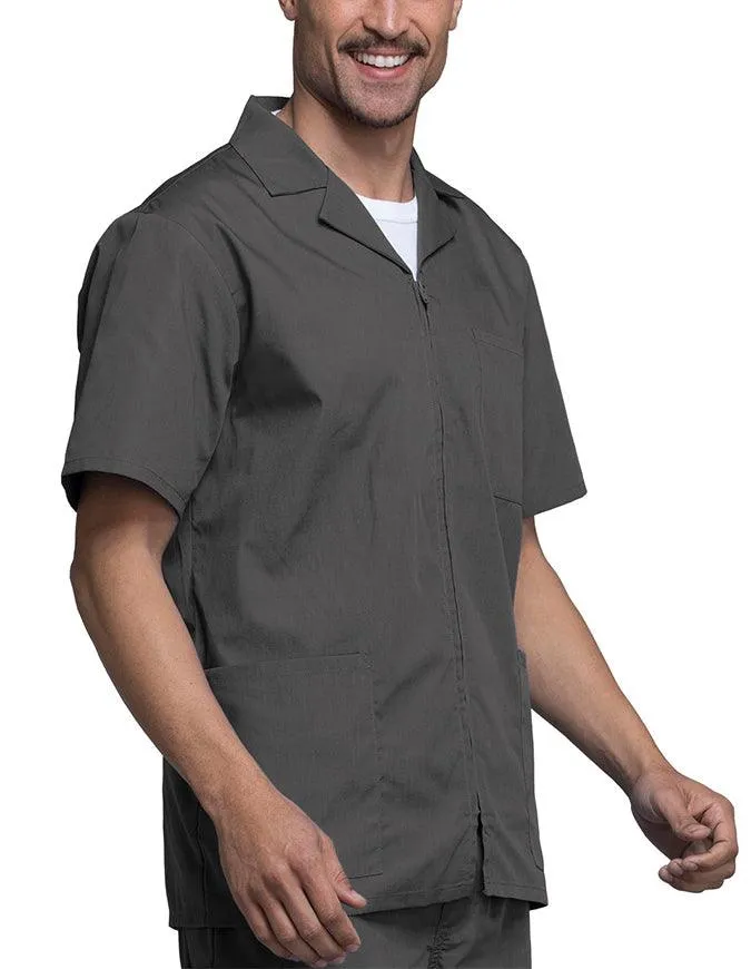 Cherokee 30.5 Inch Men's Three Pocket Zip Front Medical Scrub Jacket