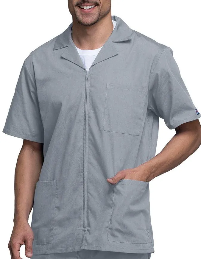 Cherokee 30.5 Inch Men's Three Pocket Zip Front Medical Scrub Jacket