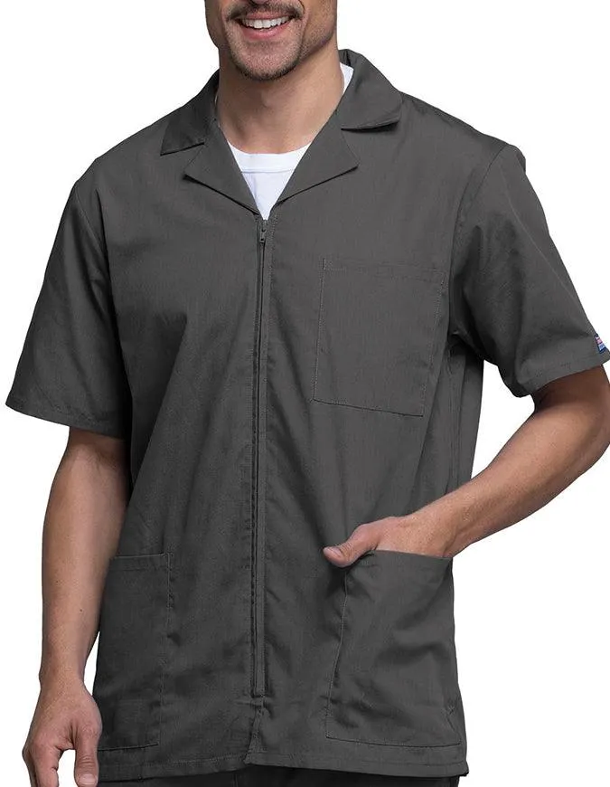 Cherokee 30.5 Inch Men's Three Pocket Zip Front Medical Scrub Jacket