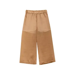 Chiffon Wide Trousers Cheer, Brown