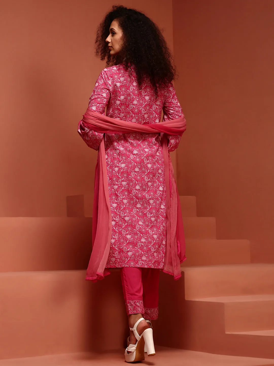 Coral Printed Kurta Set