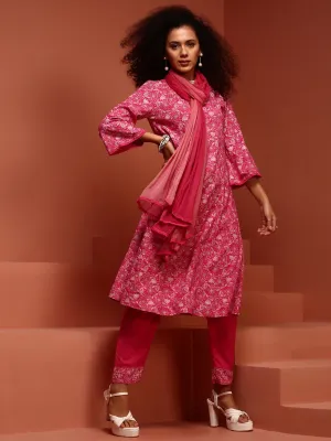 Coral Printed Kurta Set