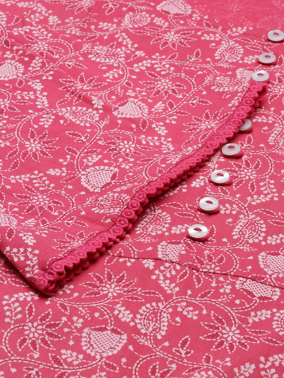 Coral Printed Kurta Set