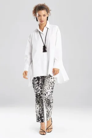 Cotton Poplin Long Sleeve Top
