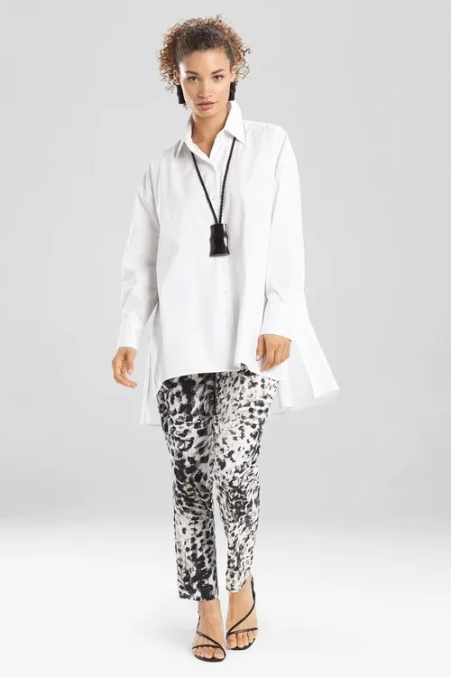 Cotton Poplin Long Sleeve Top