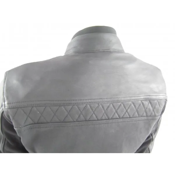 Cruiser motorcycle jacket for women in strong goat skin 1163