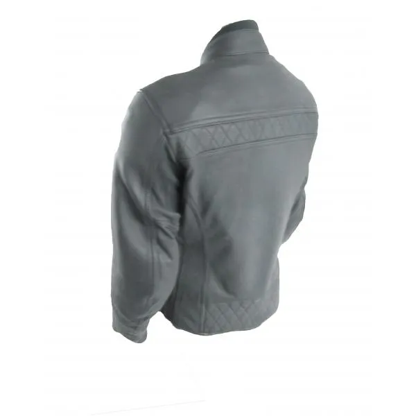 Cruiser motorcycle jacket for women in strong goat skin 1163