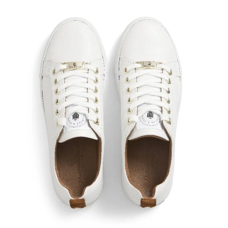 Fairfax & Favor Finchley Ladies Leather Trainer - White