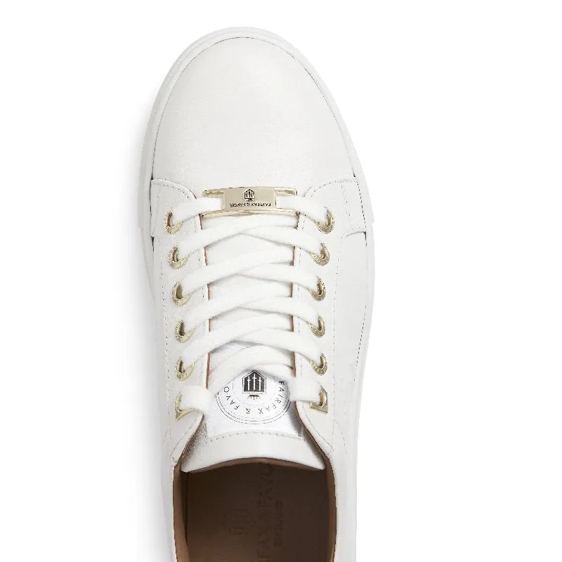 Fairfax & Favor Finchley Ladies Leather Trainer - White