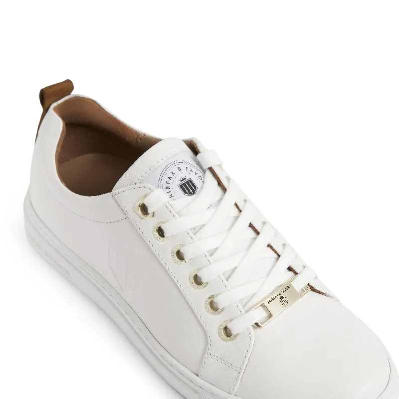 Fairfax & Favor Finchley Ladies Leather Trainer - White