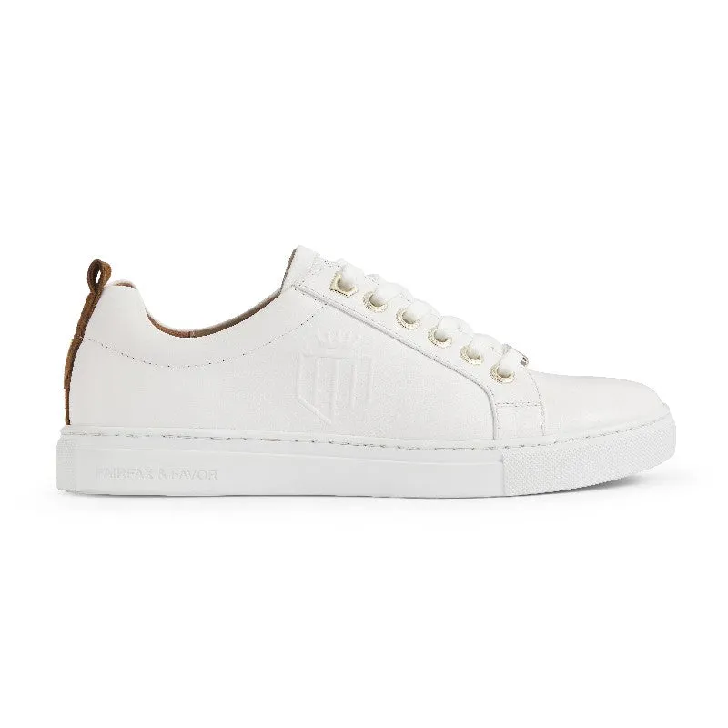 Fairfax & Favor Finchley Ladies Leather Trainer - White