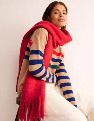 Fluffy Scarf-Brilliant Red