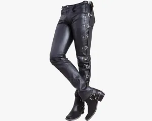 Genuine Black Leather Pants