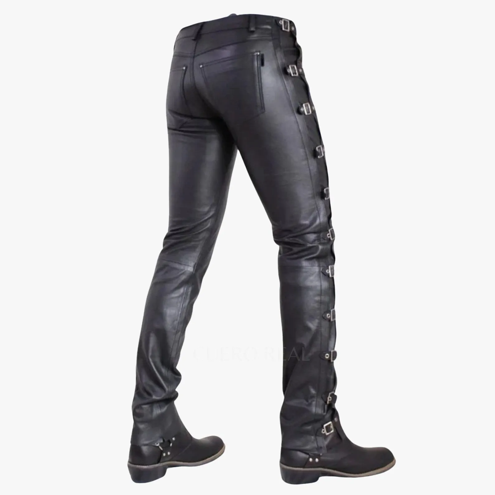 Genuine Black Leather Pants