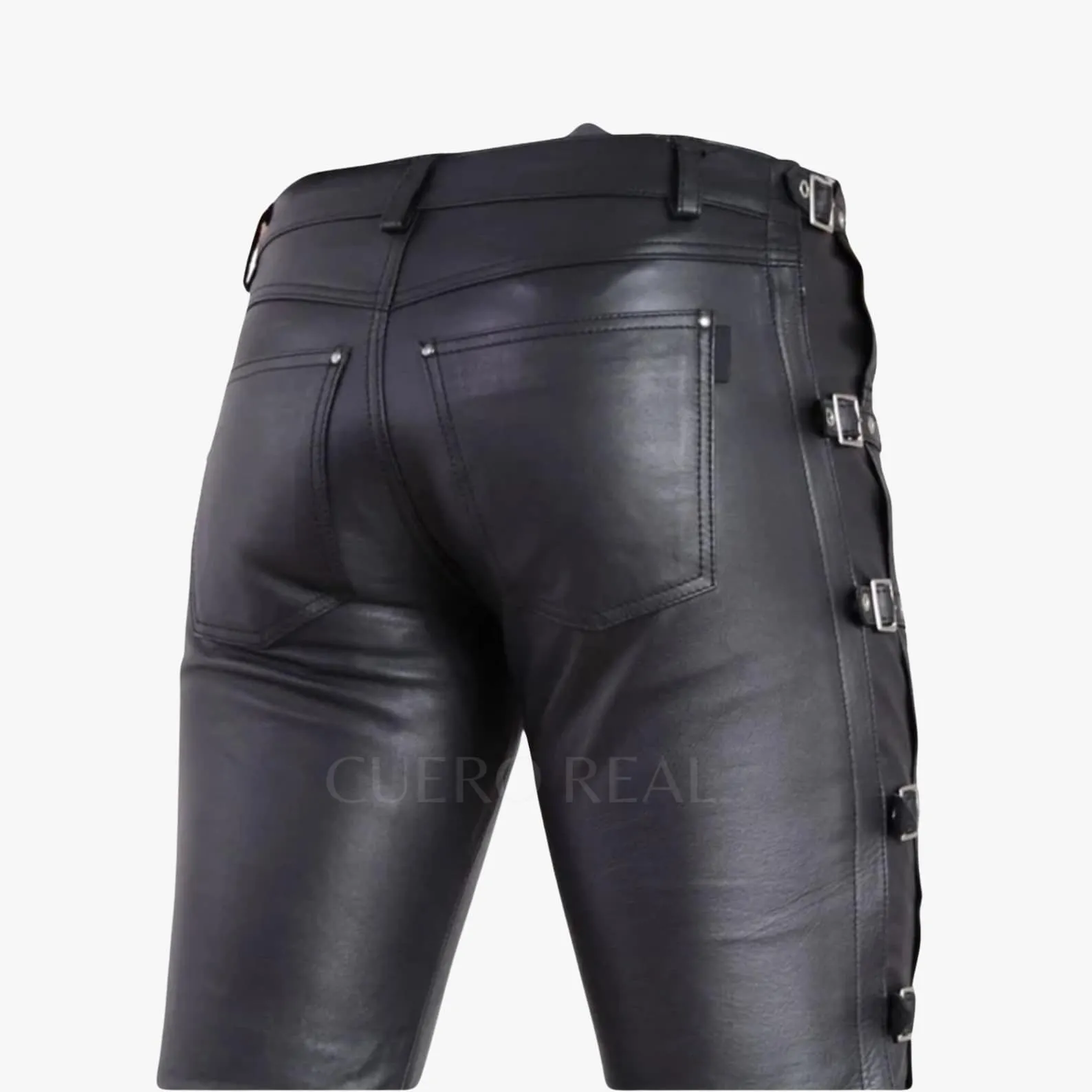 Genuine Black Leather Pants