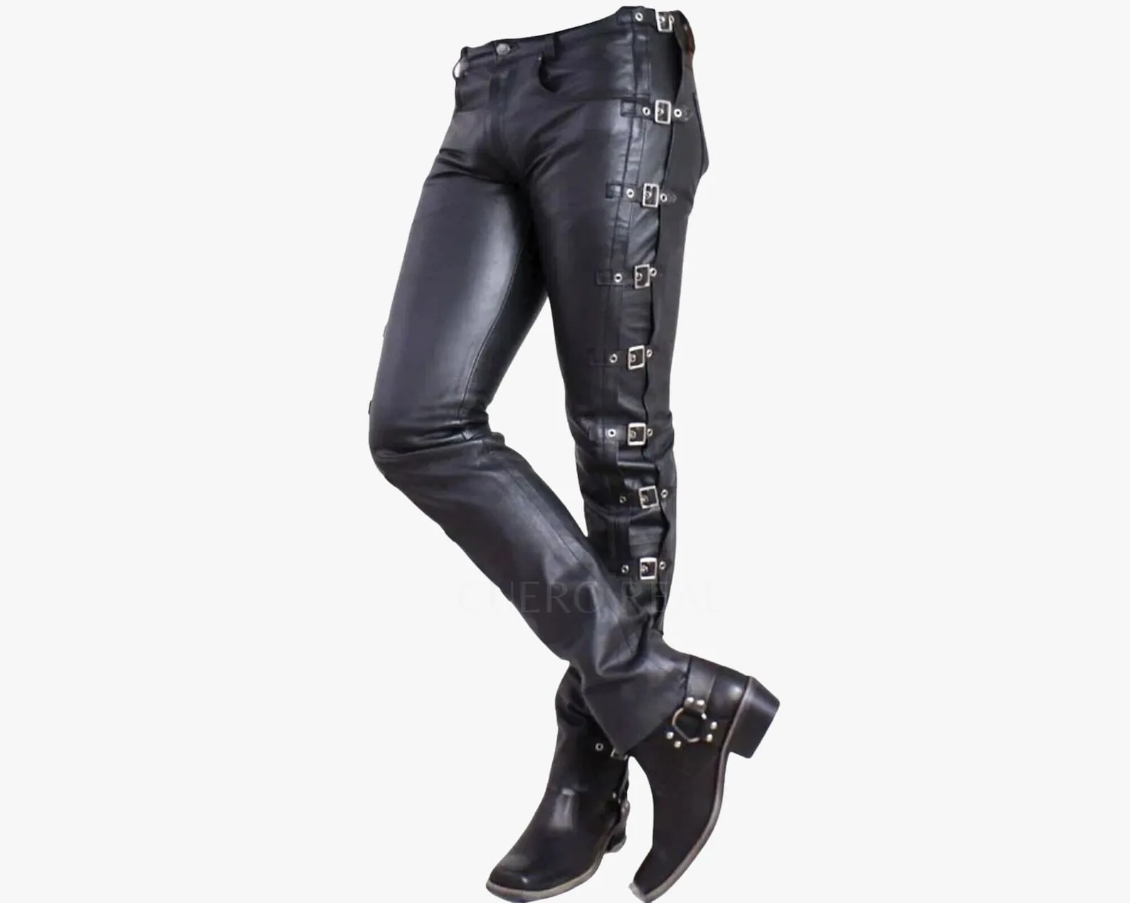 Genuine Black Leather Pants