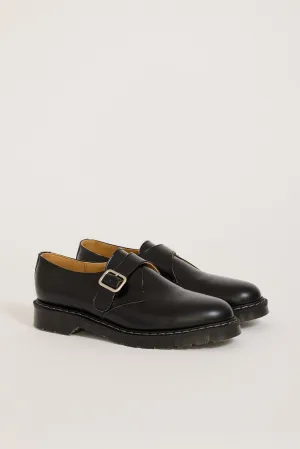 Hi Shine Single Buckle Monk Shoe Black
