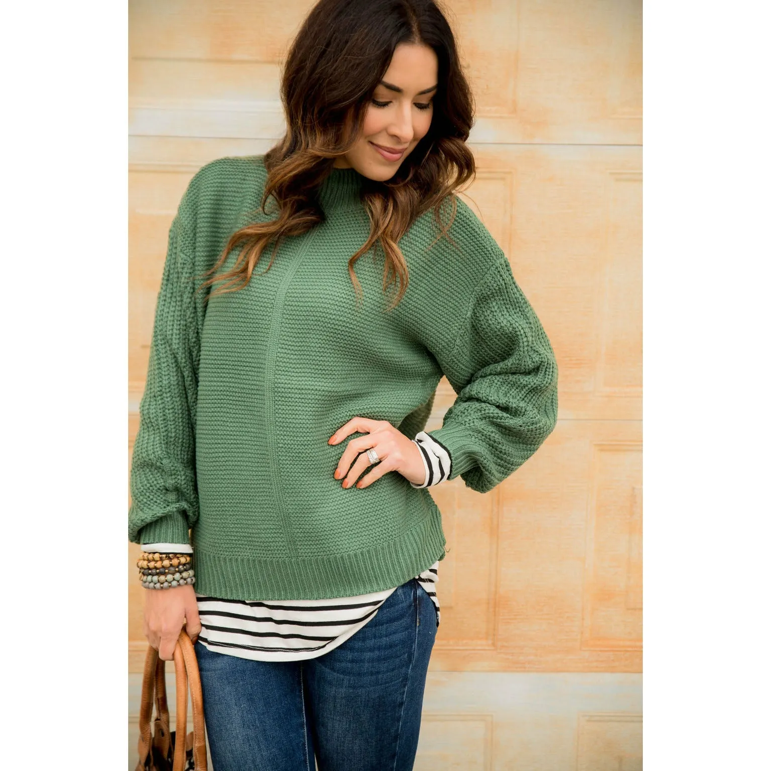 High Neck Detailed Sweater